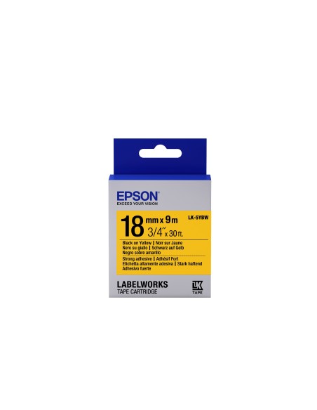 Epson Cinta adhesiva resistente - LK-5YBW cinta adhesiva resistente negra amarilla 18 9