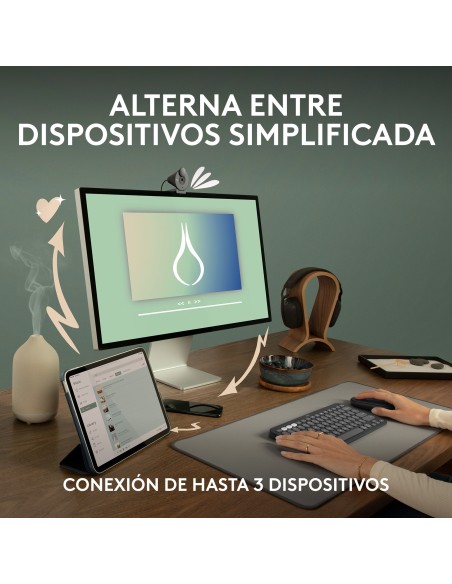 Logitech Pebble 2 M350s ratón Ambidextro RF Wireless + Bluetooth Í?ptico 4000 DPI