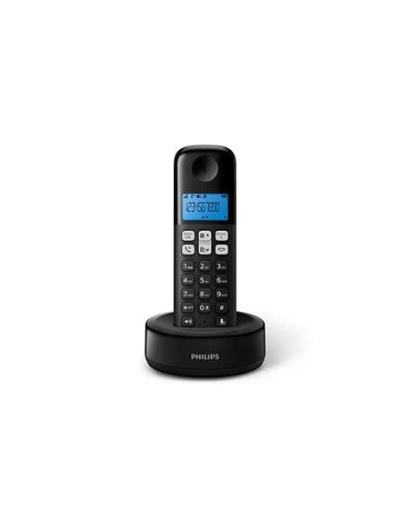 Philips D1611B 34 teléfono Teléfono DECT Identificador de llamadas Negro