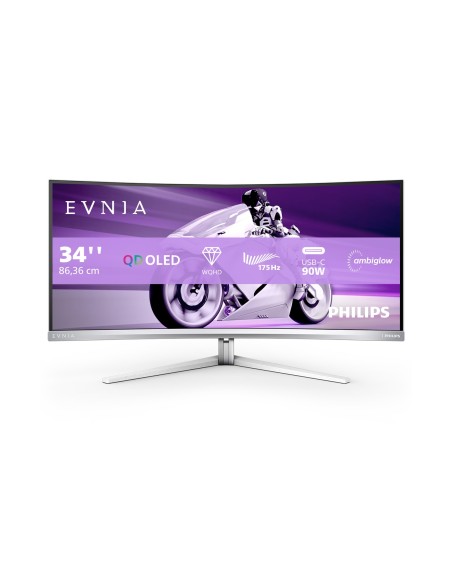 Philips 34M2C8600 00 pantalla para PC 86,4 cm (34") 3440 x 1440 Pixeles Wide Quad HD OLED Blanco