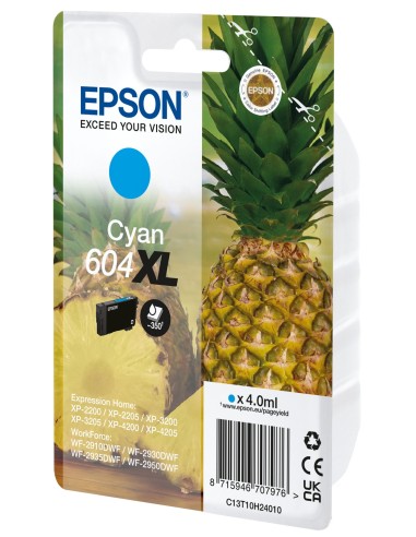 Epson 604XL cartucho de tinta 1 pieza(s) Original Alto rendimiento (XL) Cian