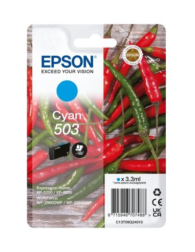 Epson 503 cartucho de tinta 1 pieza(s) Original Rendimiento estándar Cian