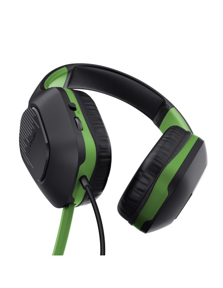 Trust GXT 415X ZIROX Auriculares Alámbrico Diadema Juego Negro, Verde