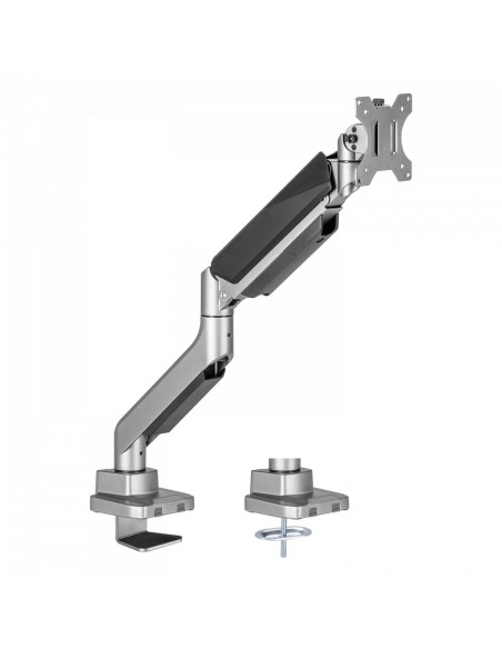 V7 DM1HDS soporte para monitor 124,5 cm (49") Negro, Plata Escritorio