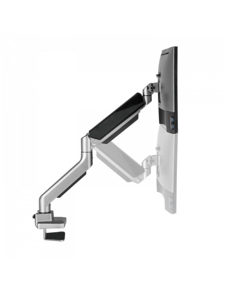 V7 DM1HDS soporte para monitor 124,5 cm (49") Negro, Plata Escritorio