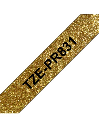 Brother TZe-PR831 cinta para impresora de etiquetas Negro en el oro