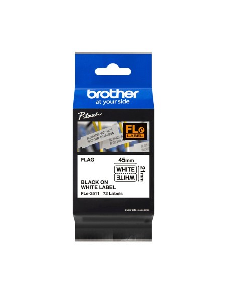 Brother FLe-2511 cinta para impresora de etiquetas Negro sobre blanco