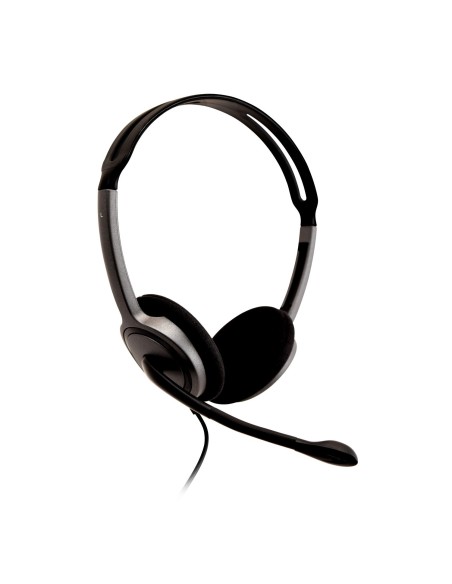 V7 HA212-2EP auricular y casco Auriculares Alámbrico Diadema Llamadas Música Negro, Plata