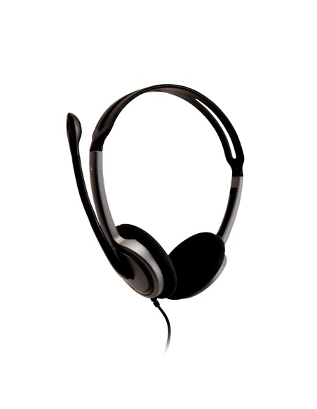 V7 HA212-2EP auricular y casco Auriculares Alámbrico Diadema Llamadas Música Negro, Plata