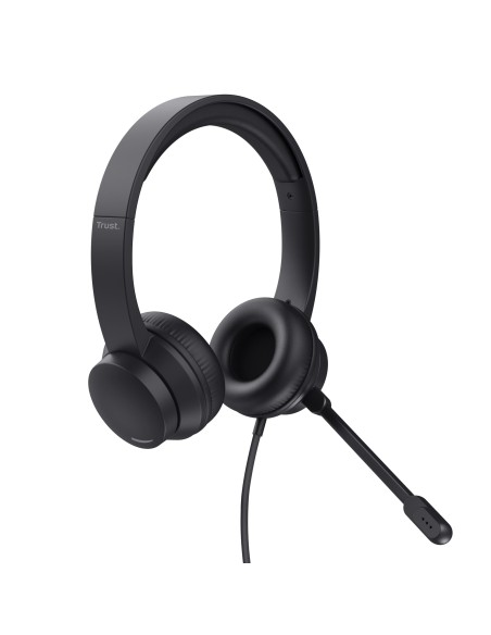 Trust HS-201 Auriculares Alámbrico Diadema Oficina Centro de llamadas USB tipo A Negro