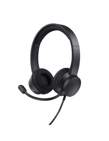 Trust HS-260 Auriculares Alámbrico Banda para cuello Oficina Centro de llamadas USB tipo A Negro