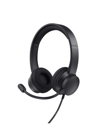 Trust HS-260 Auriculares Alámbrico Banda para cuello Oficina Centro de llamadas USB tipo A Negro