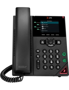 POLY Teléfono IP VVX 250 de 4 lÍ­neas y habilitado para alimentación a través de Ethernet (PoE)