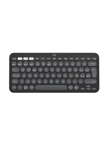 Logitech Pebble Keys 2 K380s teclado RF Wireless + Bluetooth QWERTY Español Grafito