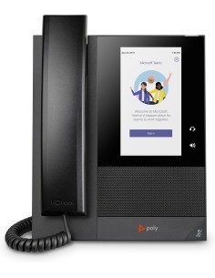 POLY Teléfono multimedia empresarial CCX 400 para Microsoft Teams y habilitado para alimentación a través de Ethernet (PoE)