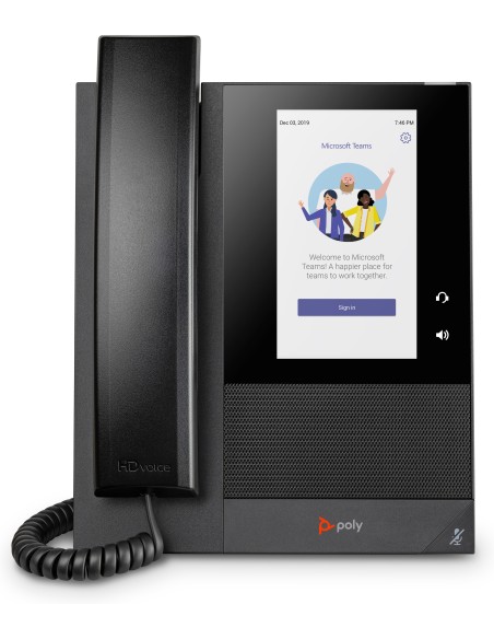 POLY Teléfono multimedia empresarial CCX 400 para Microsoft Teams y habilitado para alimentación a través de Ethernet (PoE)