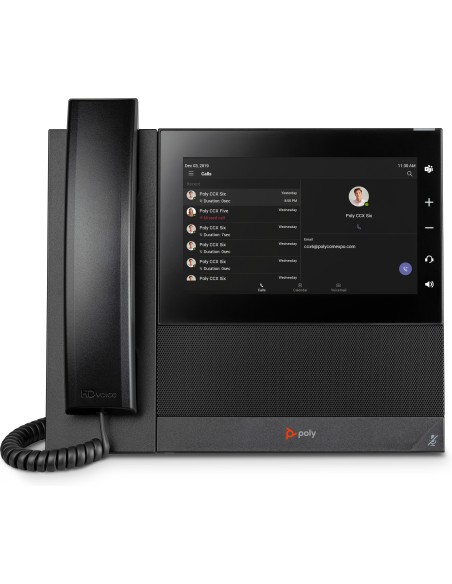 POLY Teléfono multimedia empresarial CCX 600 para Microsoft Teams y habilitado para alimentación a través de Ethernet (PoE)