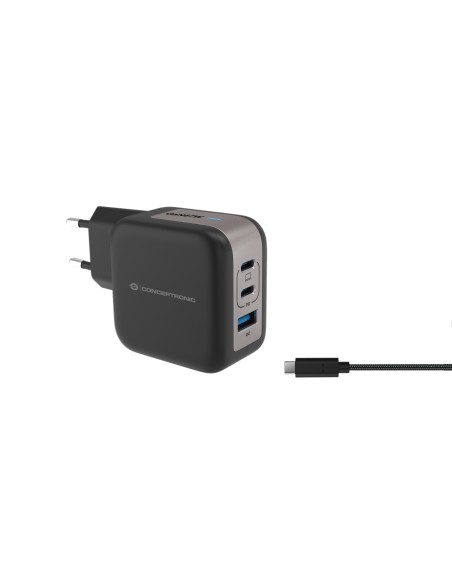 Conceptronic ALTHEA17B cargador de dispositivo móvil Universal Negro Corriente alterna Carga rápida Interior