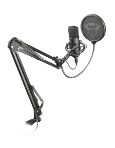 Trust gxt 252+ emita plus microfono de estudio USB Negro