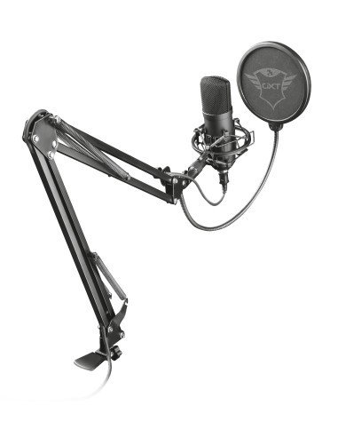 Trust gxt 252+ emita plus microfono de estudio USB Negro