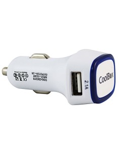 Cargador coche coolbox mechero 5v 2x usb 3.1a blanco COO-CDC215