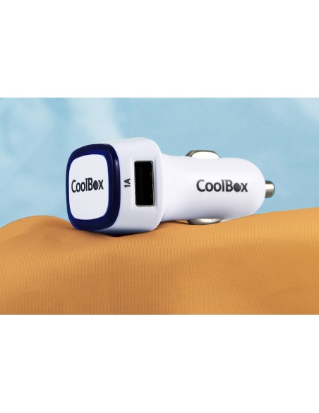 Cargador coche coolbox mechero 5v 2x usb 3.1a blanco COO-CDC215