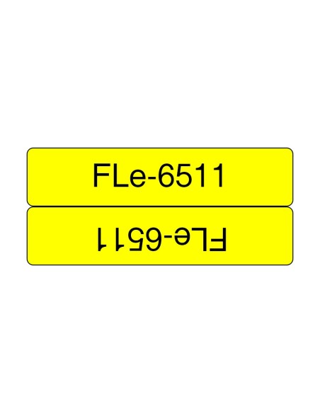 Brother FLE6511 cinta para impresora de etiquetas Negro sobre amarillo