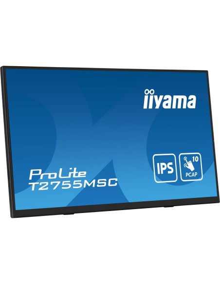 iiyama ProLite T2755MSC-B1 pantalla para PC 68,6 cm (27") 1920 x 1080 Pixeles Full HD LED Pantalla táctil Mesa Negro