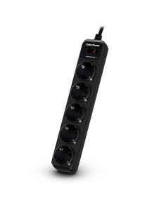 CyberPower B0520SC0-DE limitador de tensión 5 salidas AC 200 - 250 V Negro 1,8 m