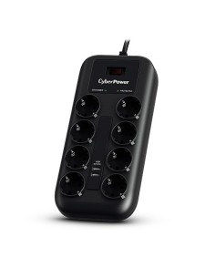 Regleta con interruptor cyberpower schuko a 8 tomas schuko 2 usb negro P0820SUF0-DE