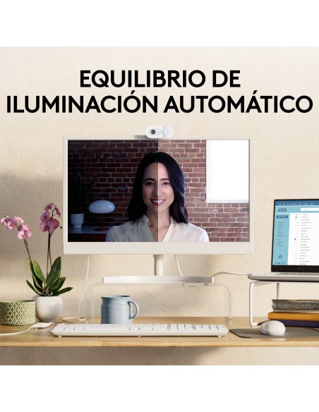 Logitech Brio 100 cámara web 2 MP 1920 x 1080 Pixeles USB Blanco