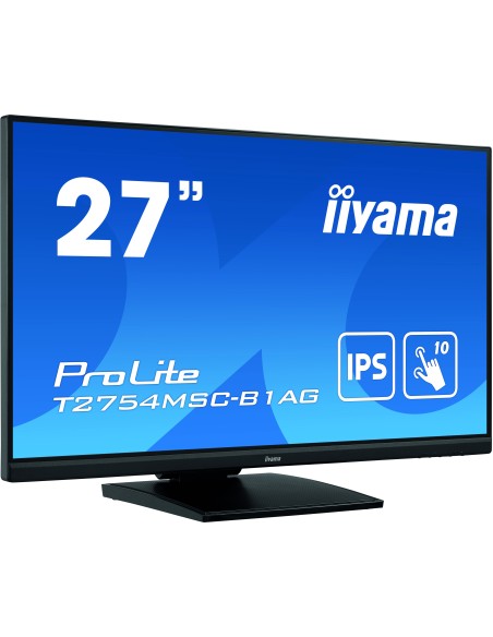 iiyama ProLite T2754MSC-B1AG monitor pantalla táctil 68,6 cm (27") 1920 x 1080 Pixeles Multi-touch Multi-usuario Negro
