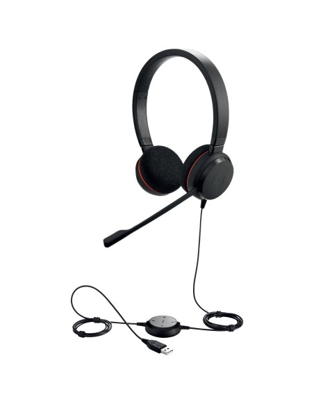 Jabra Evolve 20 Auriculares Alámbrico Diadema Oficina Centro de llamadas USB tipo A Negro