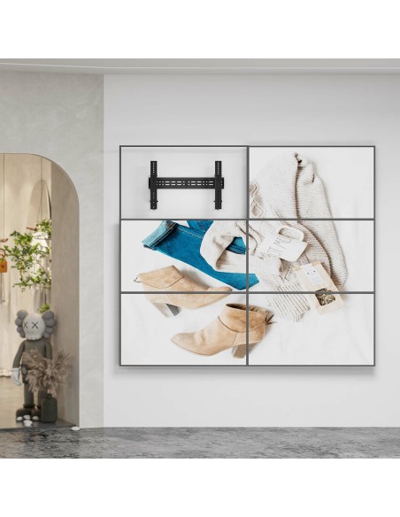 AISENS Soporte para Videowall Nivelable y Función Pop-Out para Tv 70Kg de 37-70, Negro