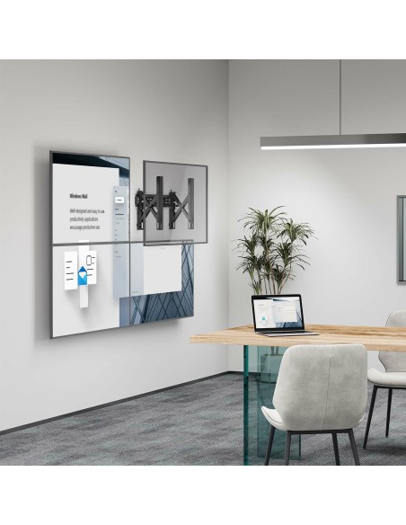 AISENS Soporte para Videowall Nivelable y Función Pop-Out para Tv 70Kg de 37-70, Negro