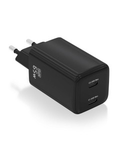 AISENS Cargador Gan 65W, 2xUSB-C PD3.0 QD4.0, Negro