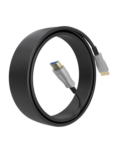 AISENS Cable HDMI V2.0 AOC Premium Alta Velocidad   HEC 4K@60Hz 18Gbps, A M-A M, Negro, 10 m