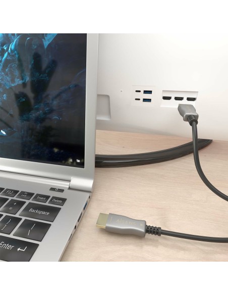 AISENS Cable HDMI V2.0 AOC Premium Alta Velocidad   HEC 4K@60Hz 18Gbps, A M-A M, Negro, 10 m