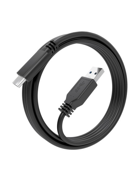 AISENS Cable USB 3.1 Gen2 10Gbps 3A, Tipo USB-C M-A M, Negro, 2.0m