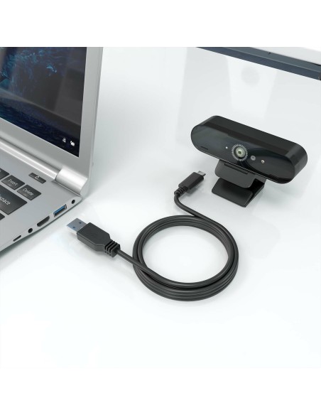 AISENS Cable USB 3.1 Gen2 10Gbps 3A, Tipo USB-C M-A M, Negro, 2.0m