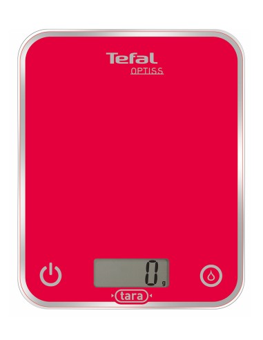 Tefal Optiss Rojo Rectángulo Báscula electrónica de cocina