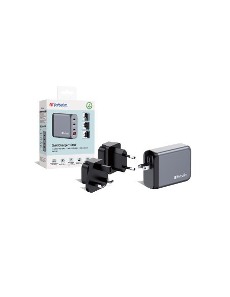 Verbatim GNC-100 Universal Negro, Gris Corriente alterna Carga rápida Interior