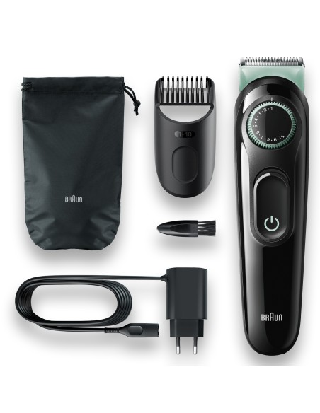 Braun BeardTrimmer 3 BT3323 AC BaterÍ­a 20 1 cm Negro, Verde