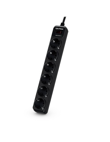CyberPower B0620SC0-DE limitador de tensión Negro 6 salidas AC 200 - 250 V 1,8 m