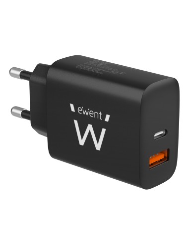 CARGADOR EWENT RAPIDO USB-C y QC3.0 20W