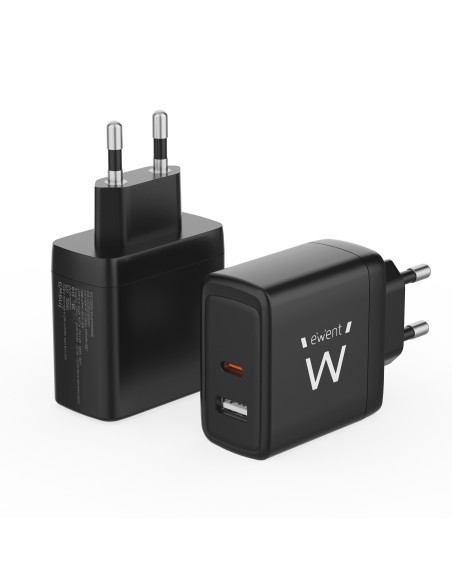 CARGADOR RAPIDO EWENT 2PUERTOS (USB-C A) 65W