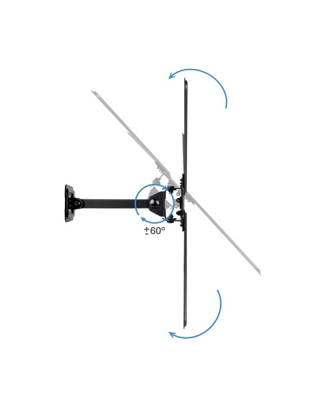 SOPORTE PARED PANTALLAS 13-55 GIRAINCLI 25KG NEGRO TOOQ LP1355TN-B