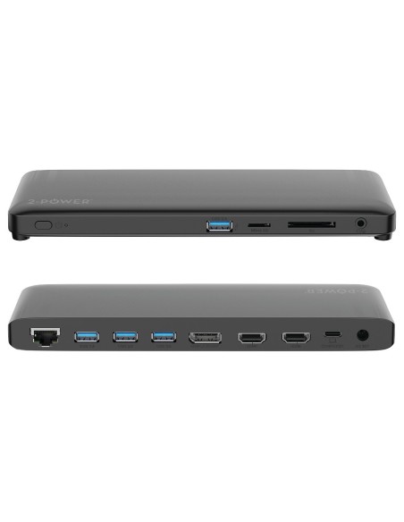 2-Power DOC0117A base para portátil y replicador de puertos Negro