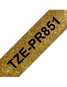 Brother TZe-PR851 cinta para impresora de etiquetas Negro en el oro