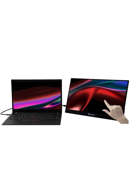 Verbatim 49593 pantalla para PC 43,9 cm (17.3") 1920 x 1080 Pixeles Full HD Pantalla táctil Negro